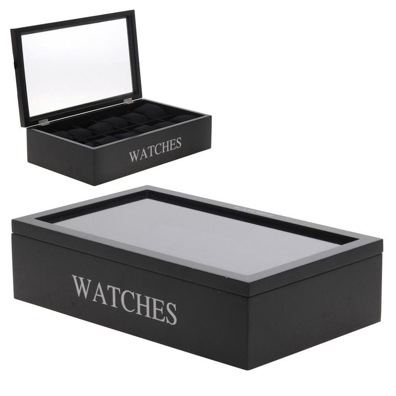 Uhrenkasten UHRENBOX Uhrenschatulle für Armbanduhren 12x