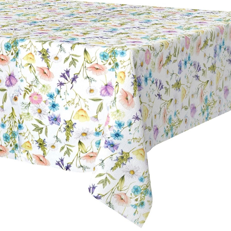 ORION Stain-resistant tablecloth 130x180 cm garden kitchen FLOWERS