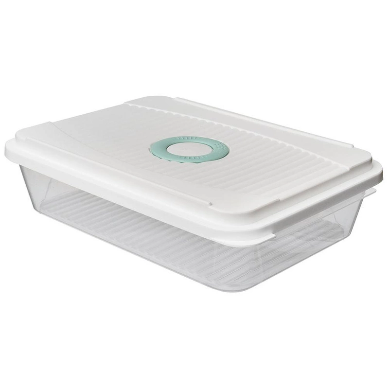 Lebensmittelbehälter AUFSCHNITTBOX Aufbewahrungsbox für Käse Aufschnitt Kuchen mit Deckel flach 3,5l