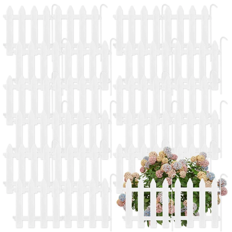 Beeteinfassung Beetumrandung Palisade Gartenpalisade Gartenzaun weiß 20er Set 20 Stk. 30x30 cm