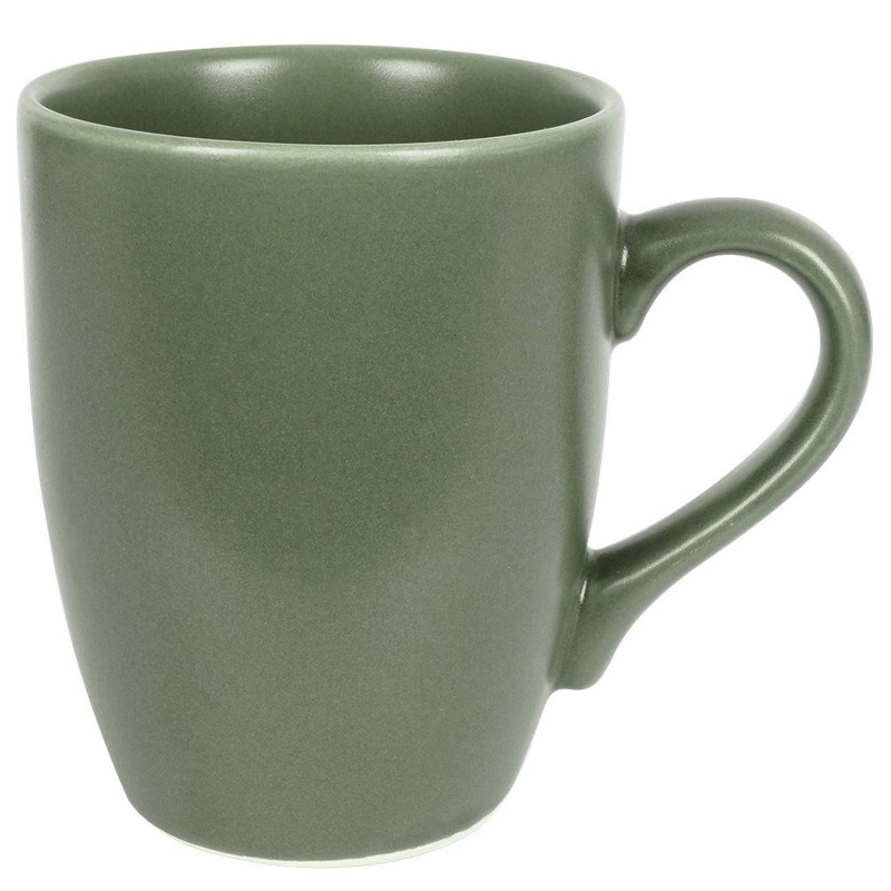 Trinkbecher Keramikbecher Kaffeebecher mit Henkel für Kaffee Tee grün ALFA 350 ml