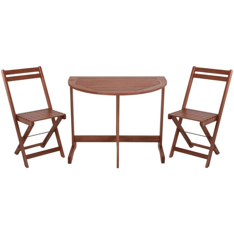 Balkonmöbel Terrassenmöbel Holzmöbel-Set Tisch + Stühle aus AKAZIENHOLZ